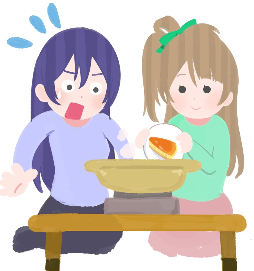 sonoda umi and minami kotori (love live! and 3 more) drawn by wewe