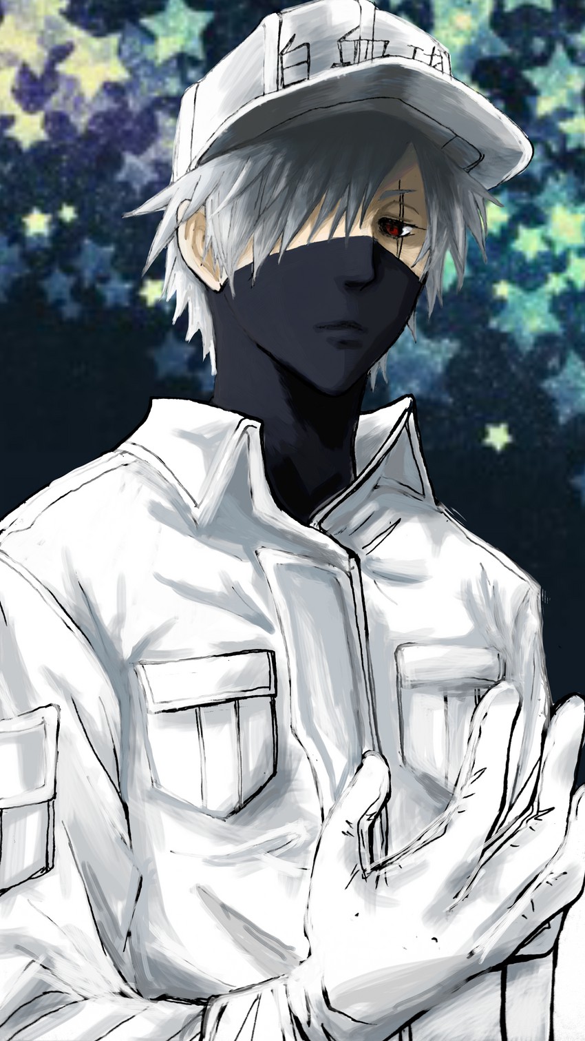hatake kakashi, white blood cell, and u-1146 (naruto and 1 more) drawn by genki-nako155