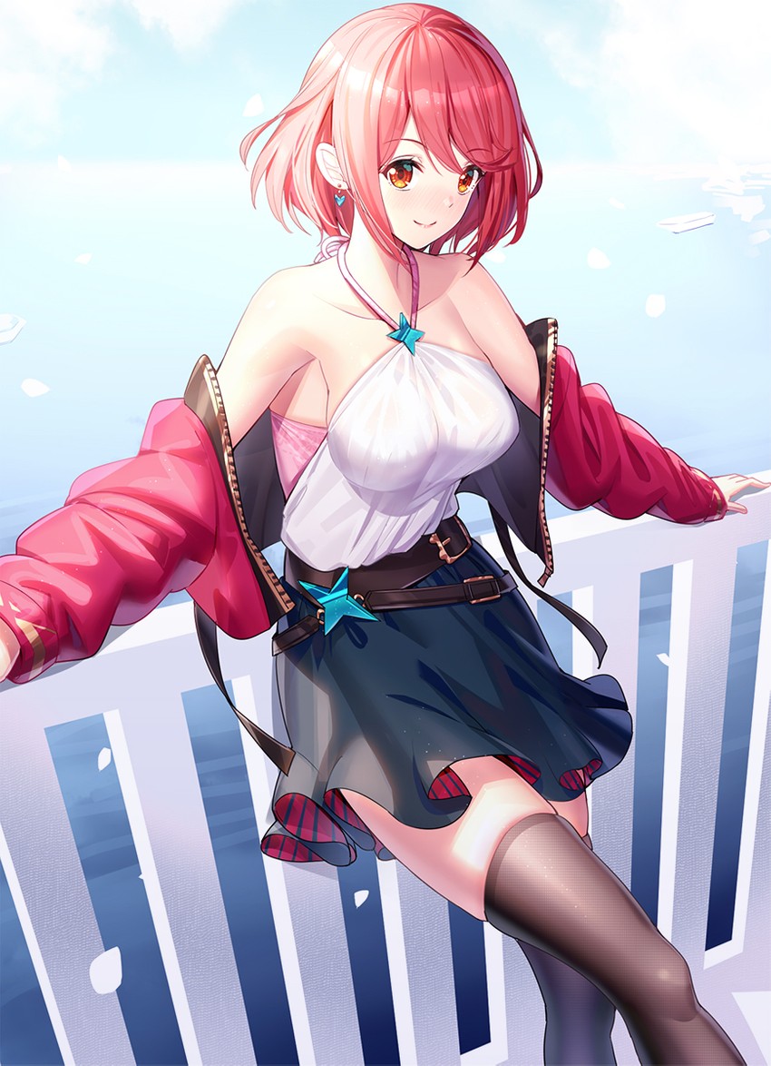 pyra (xenoblade chronicles and 1 more) drawn by ririko_(zhuoyandesailaer)
