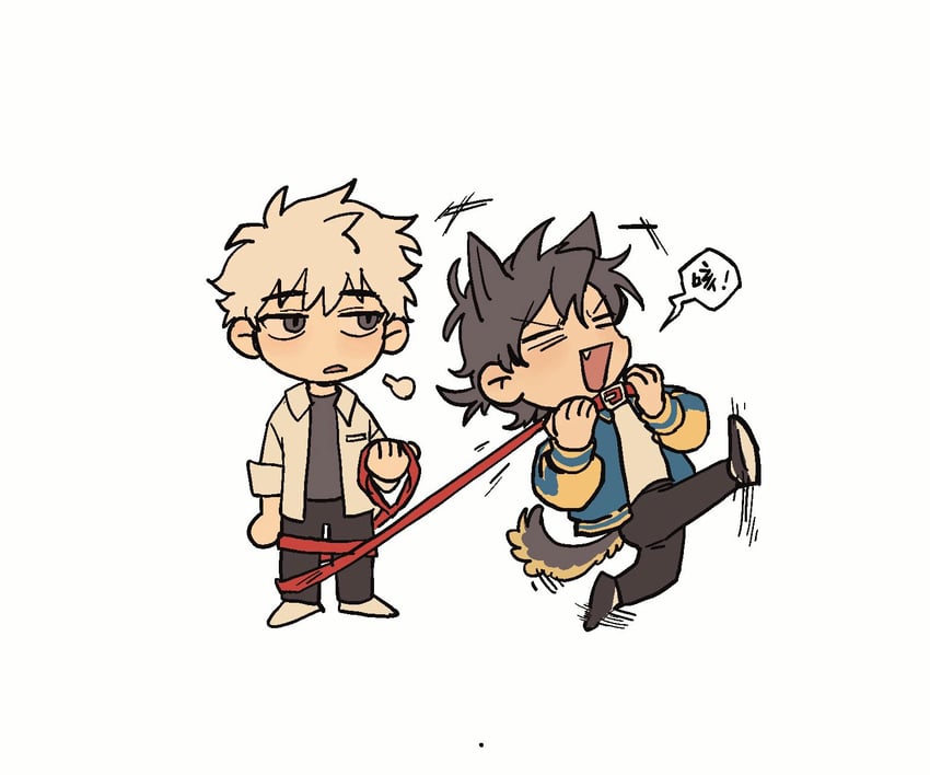 cheng xiaoshi and lu guang (shiguang dailiren) drawn by sheepoil1