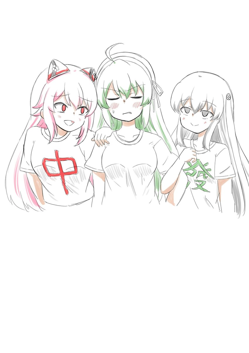 egawa kusumi, tanaka ichi, and endou araya (assault lily) drawn by unu_(yayoinoasagohan)