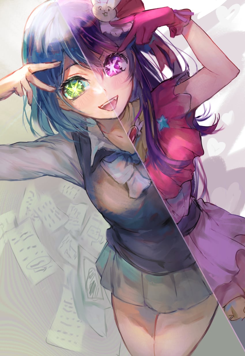 hoshino ai and kurokawa akane (oshi no ko) drawn by kushiro_(kushiro46)