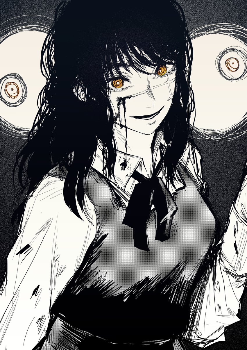yoru and war devil (chainsaw man) drawn by yotsumi_shiro