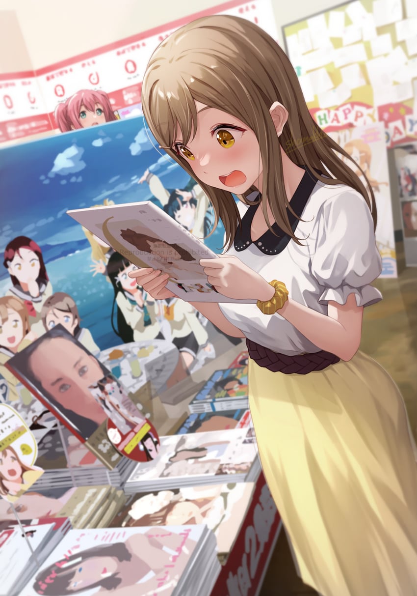 watanabe you, tsushima yoshiko, sakurauchi riko, kurosawa dia, kunikida hanamaru, and 2 more (love live! and 1 more) drawn by shamakho