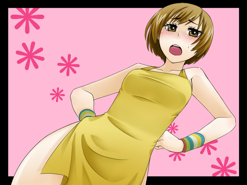 satonaka chie (persona and 1 more) drawn by shimizu_kokeshi
