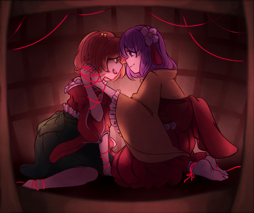 hieda no akyuu and motoori kosuzu (touhou) drawn by nekolina