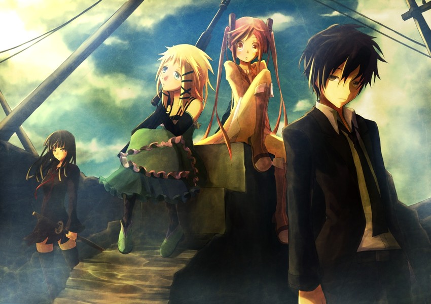 aihara enju, tina sprout, satomi rentarou, and tendou kisara (black bullet) drawn by bright_(long-ago)