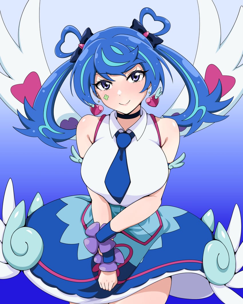 zaizen aoi and blue angel (yu-gi-oh! and 1 more) drawn by led_(pixiv190491)