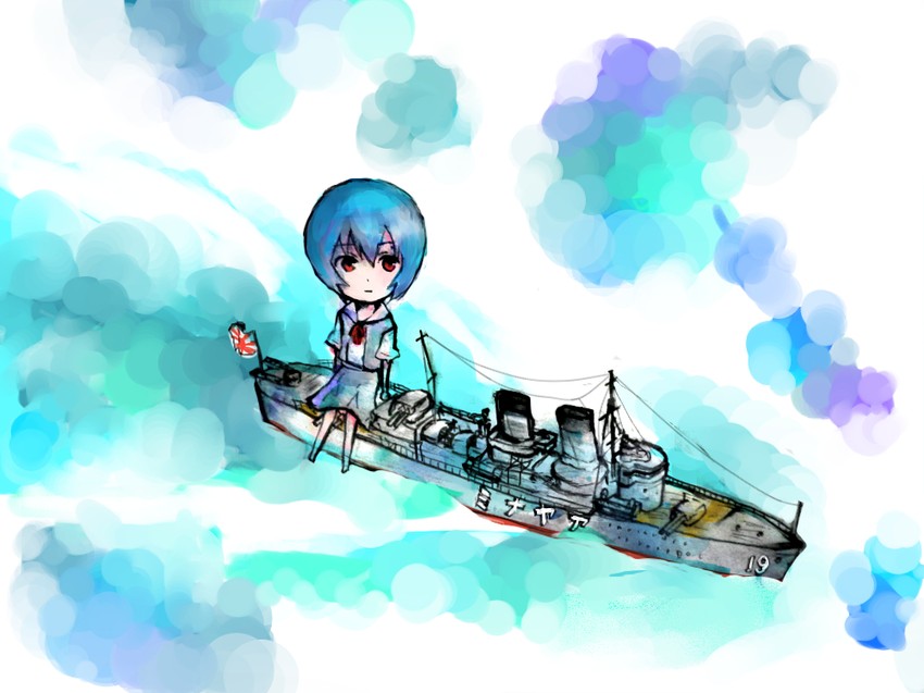 ayanami rei (neon genesis evangelion) drawn by zukkii_(german-empire118)