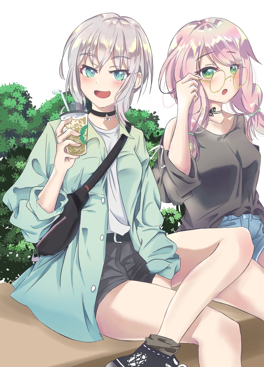 aoba moca and uehara himari (bang dream!) drawn by patpang
