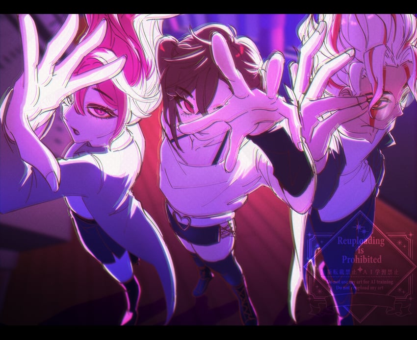ayase momo, takakura ken, shiratori aira, and acrobatic silky (dandadan and 1 more) drawn by yanagimoto_hikari