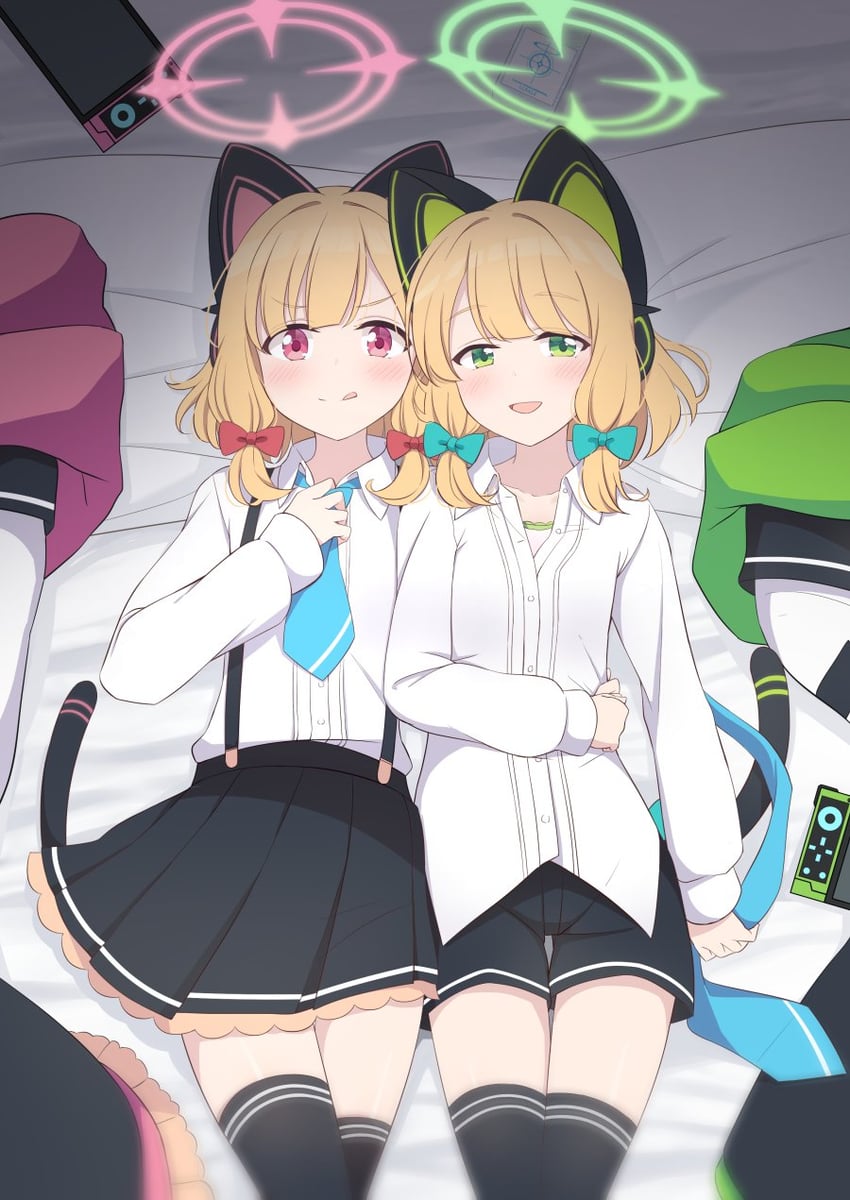 momoi and midori (blue archive) drawn by hoshino_ouka