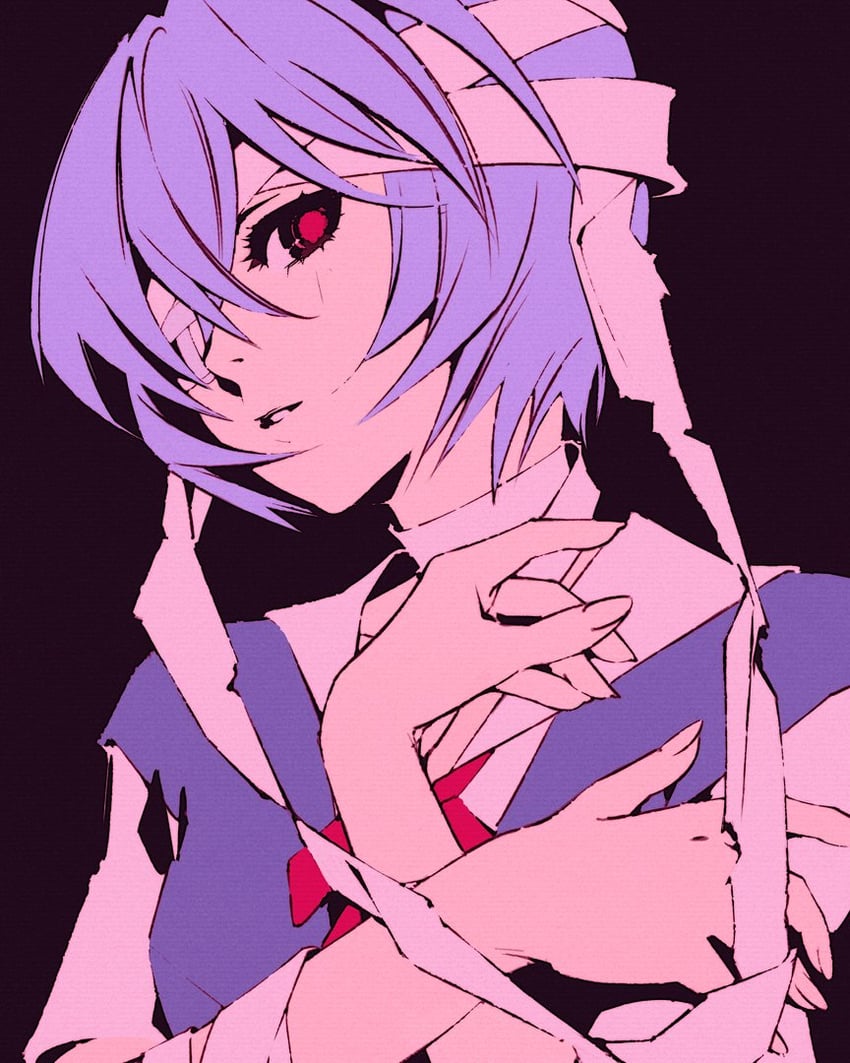 ayanami rei (neon genesis evangelion and 1 more) drawn by moshimoshibe