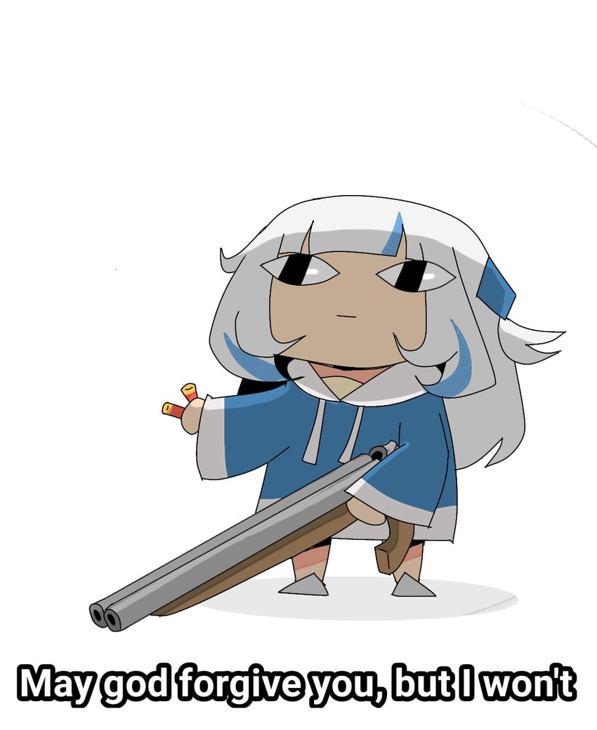 gawr gura (hololive and 1 more) drawn by bread_forbidden