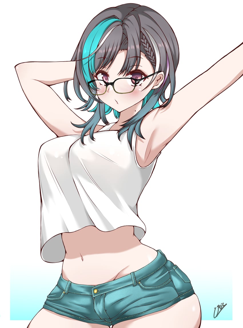 rindo chihaya (hololive and 1 more) drawn by tokiziku