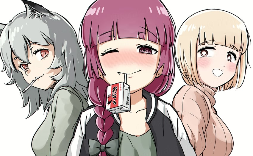 hiroi kikuri, yani neko, and mochizuki mikoto (bocchi the rock! and 2 more) drawn by torako_(toramaru)