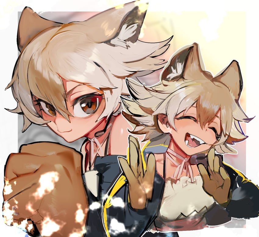 coyote (kemono friends and 1 more) drawn by litev