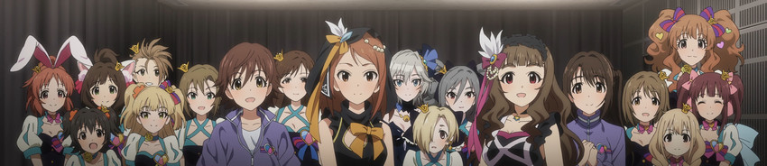 shirasaka koume, shimamura uzuki, kanzaki ranko, futaba anzu, nitta minami, and 13 more (idolmaster and 1 more)