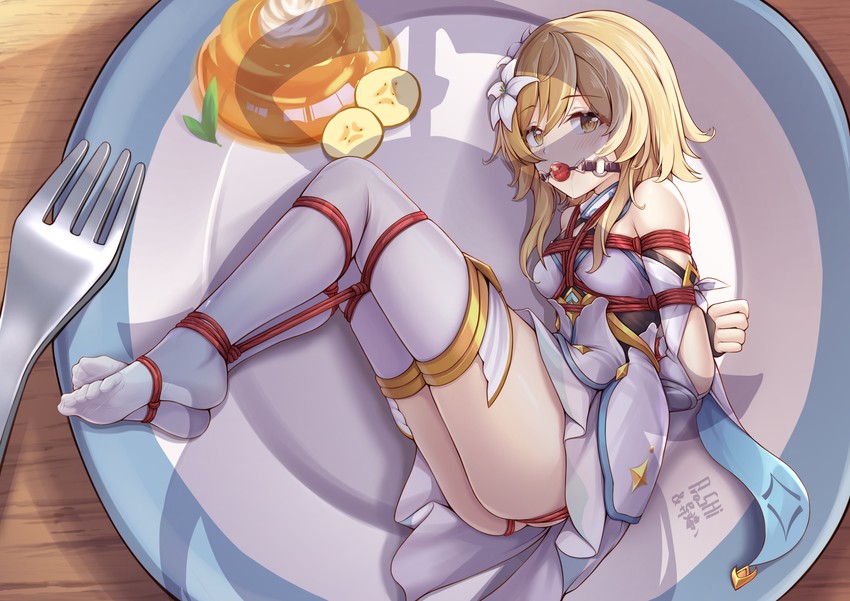 lumine and paimon (genshin impact) drawn by yiduan_zhu