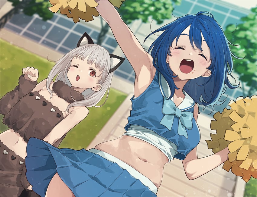 yanami anna and shiratama riko (make heroine ga oo sugiru!) drawn by imigimuru