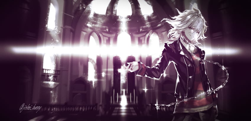 komaeda nagito and servant (danganronpa and 1 more) drawn by koshika_rina