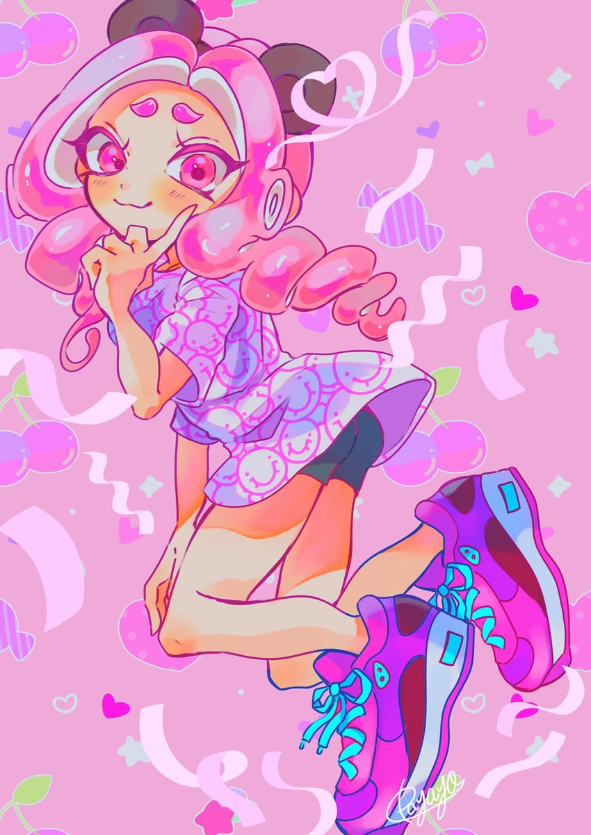 octoling player character and octoling girl (splatoon) drawn by payayo884