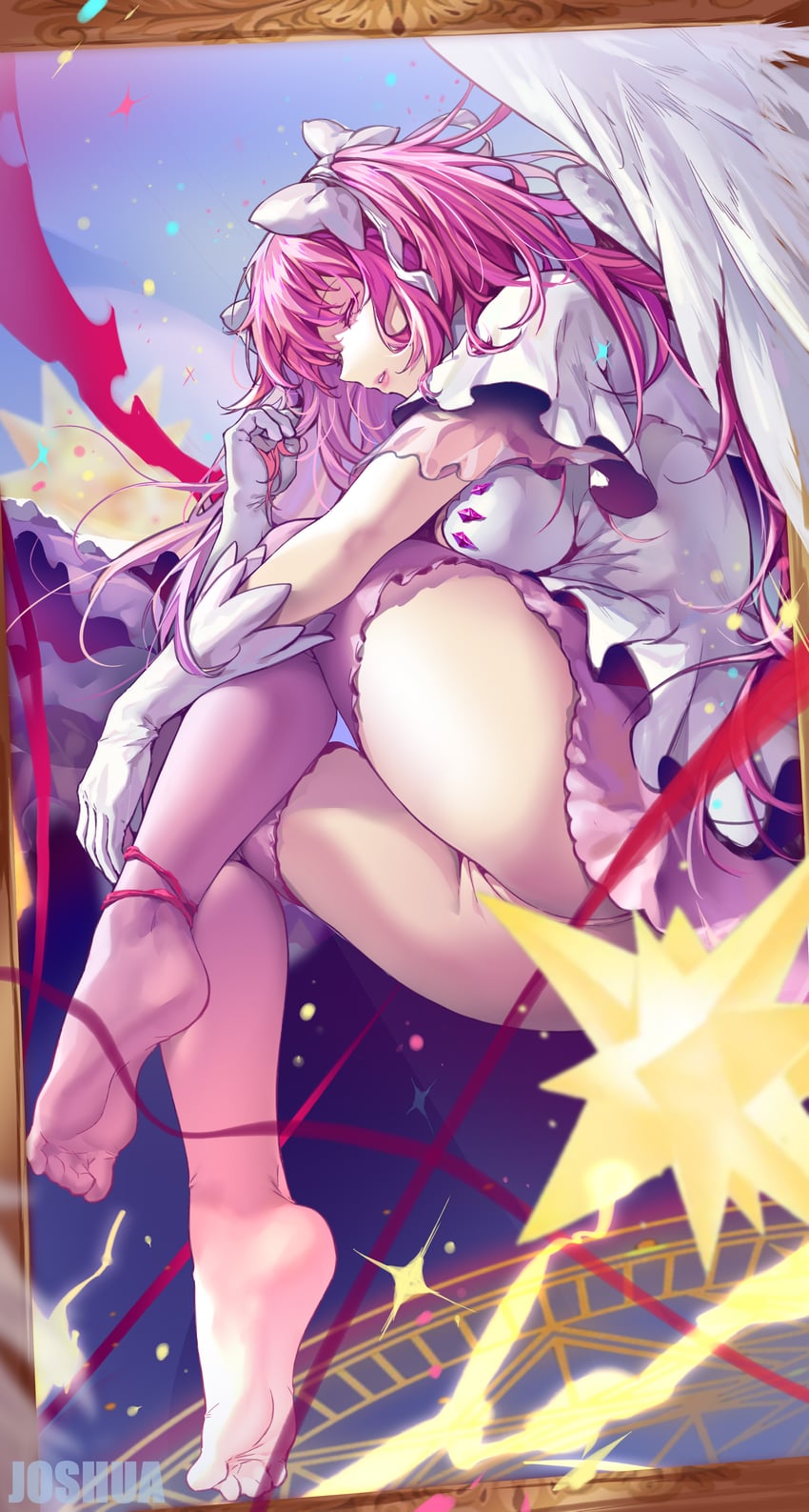 kaname madoka and ultimate madoka (mahou shoujo madoka magica) drawn by joshua_(tubie)