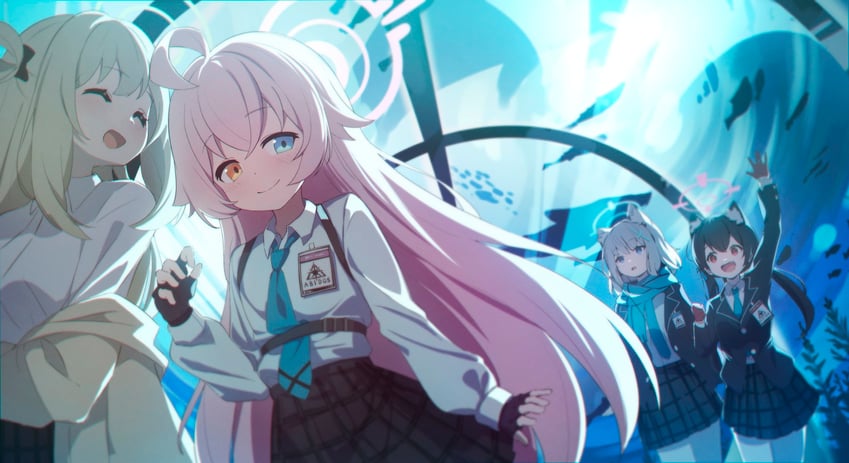 shiroko, hoshino, nonomi, and serika (blue archive) drawn by liyom