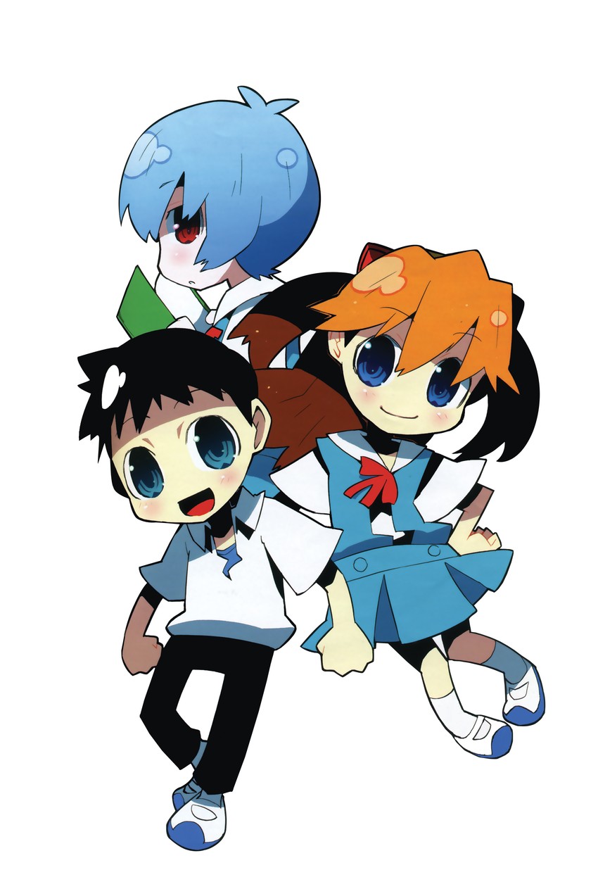 souryuu asuka langley, ayanami rei, and ikari shinji (neon genesis evangelion and 1 more) drawn by hamamoto_ryuusuke