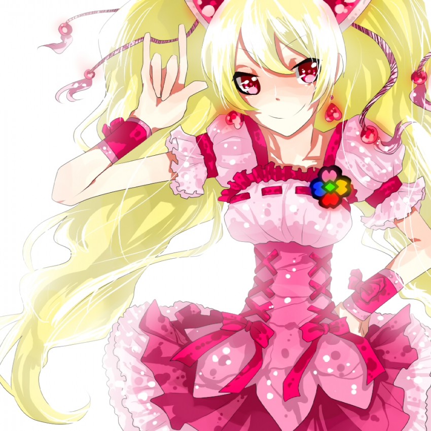 momozono love and cure peach (precure and 1 more) drawn by morita_baltan