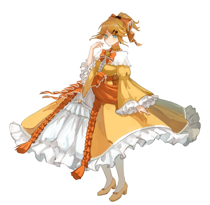 kagamine rin and riliane lucifen d'autriche (vocaloid and 2 more) drawn by ktori