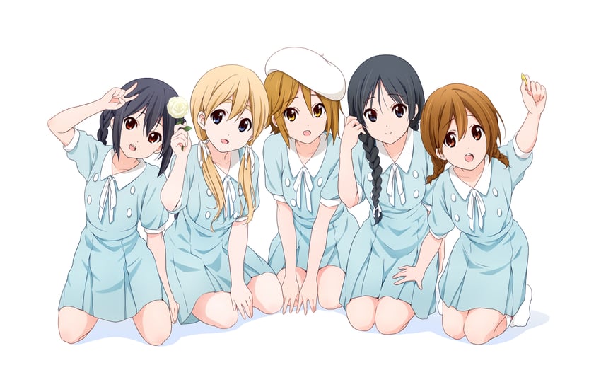 akiyama mio, nakano azusa, hirasawa yui, tainaka ritsu, and kotobuki tsumugi (k-on!) drawn by sawanatsu_mikan