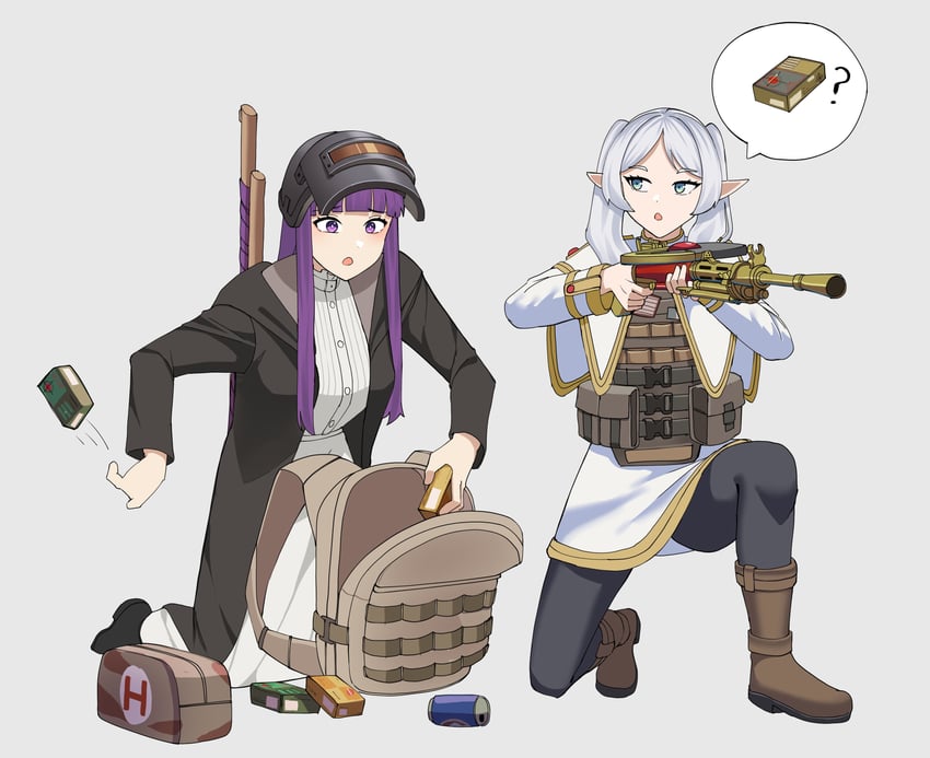 frieren and fern (sousou no frieren and 1 more) drawn by gar32