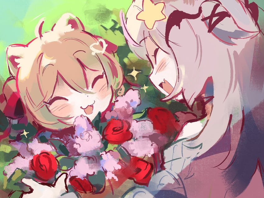 neuro-sama and annytf (indie virtual youtuber and 1 more) drawn by pasharuu