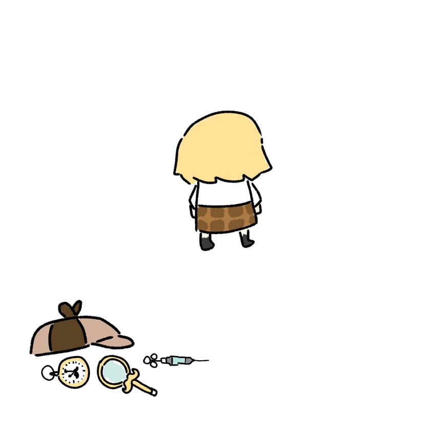watson amelia and smol ame (hololive and 1 more) drawn by milkshakebura