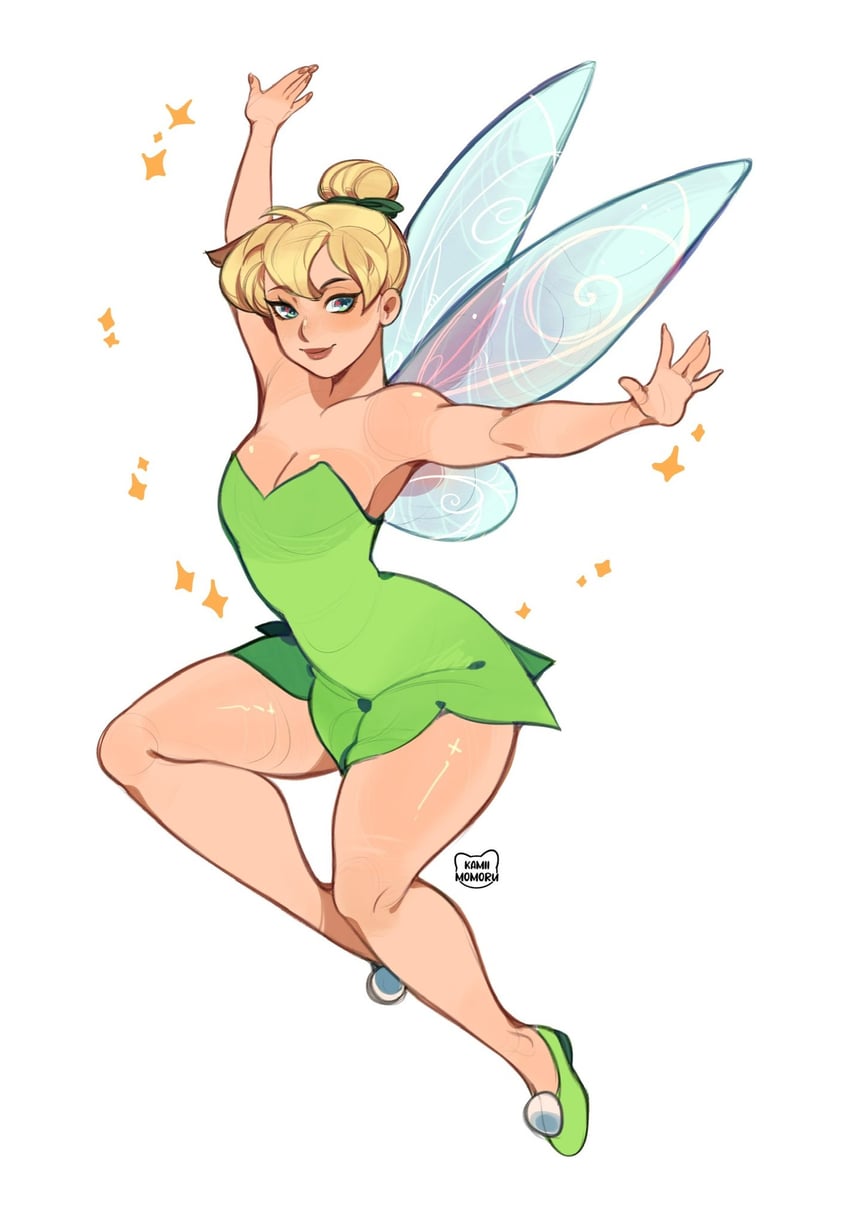 tinker bell (walt disney's peter pan) drawn by kamii_momoru