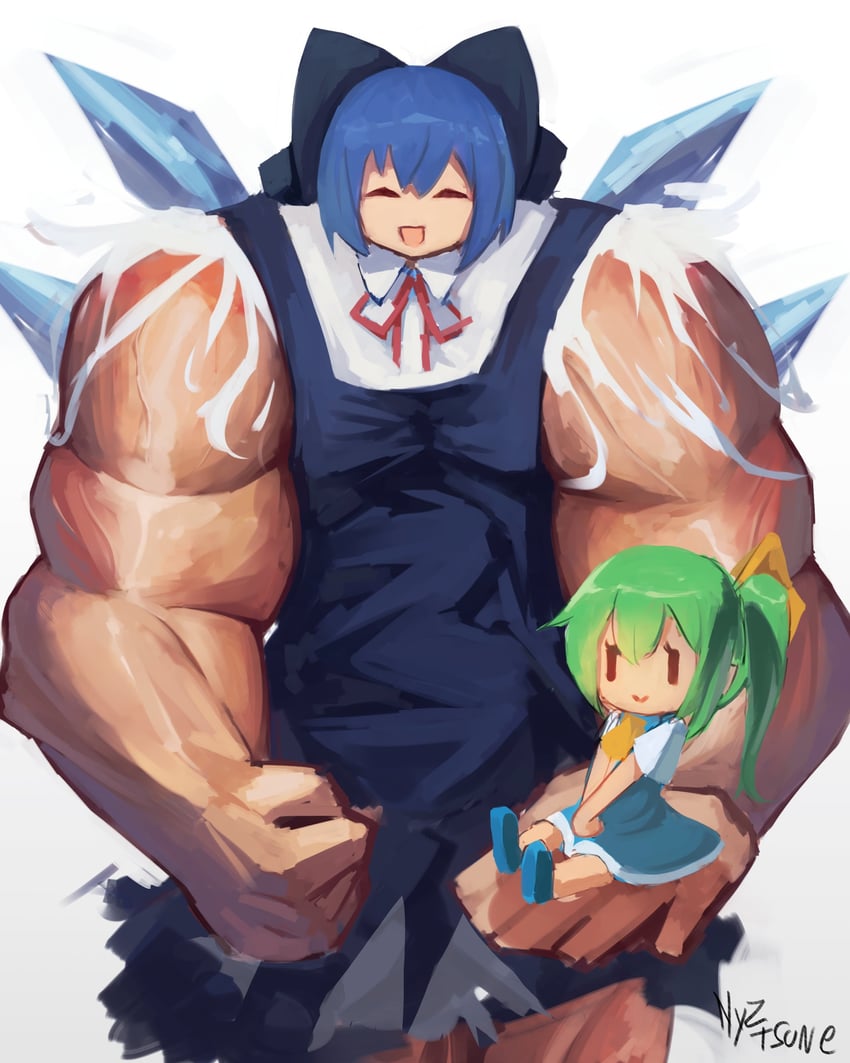 cirno and daiyousei (touhou and 1 more) drawn by nagilamagykalz