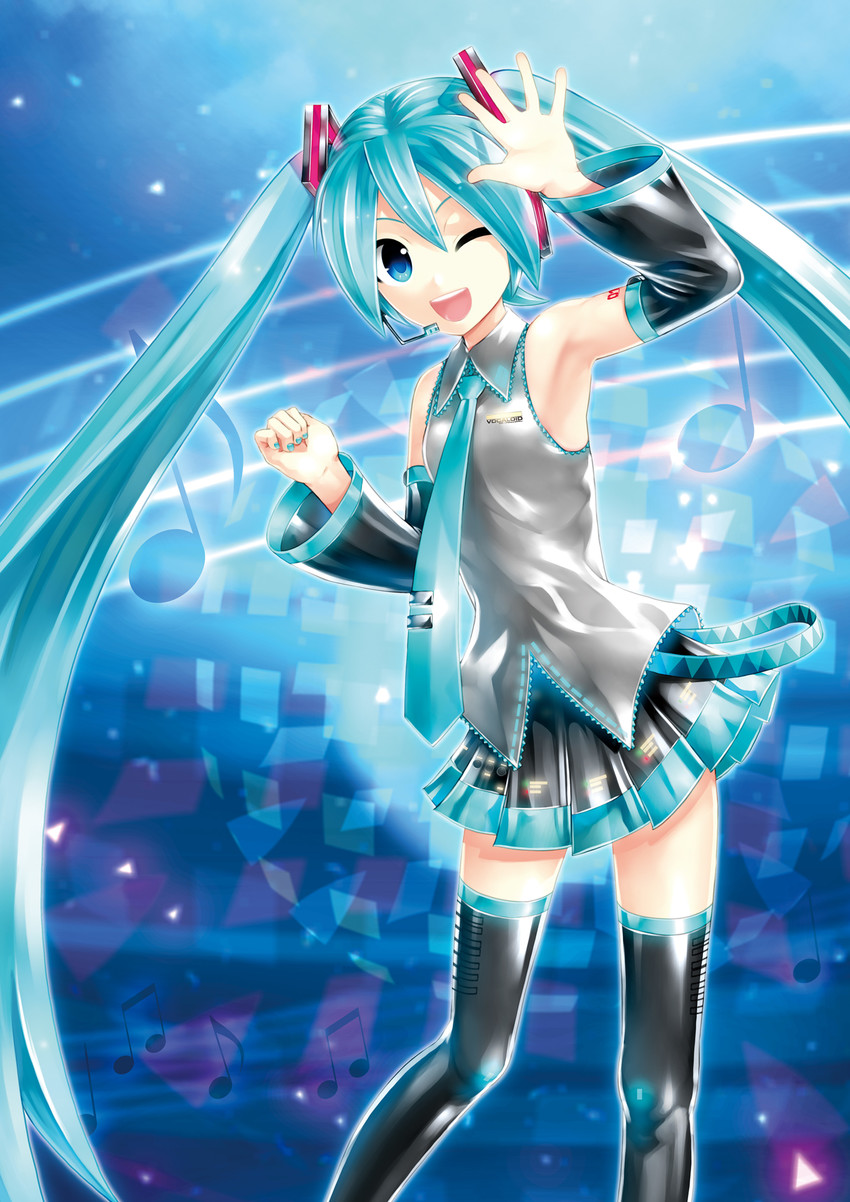 hatsune miku (vocaloid and 2 more) drawn by kei_(keigarou)