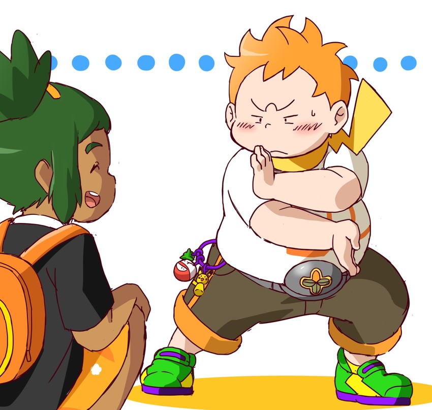 hau and sophocles (pokemon and 1 more) drawn by hitorikkodomei