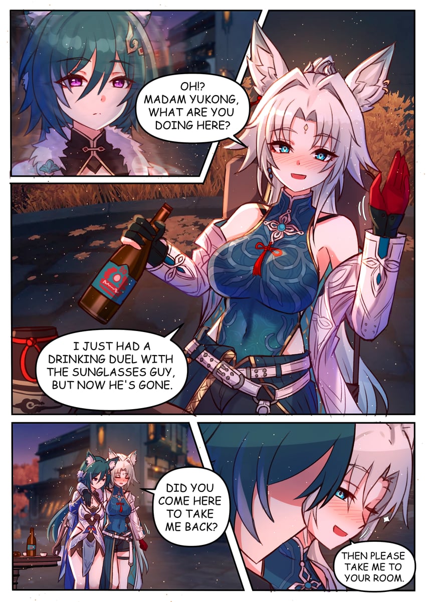 feixiao and yukong (honkai and 1 more) drawn by jimpu6