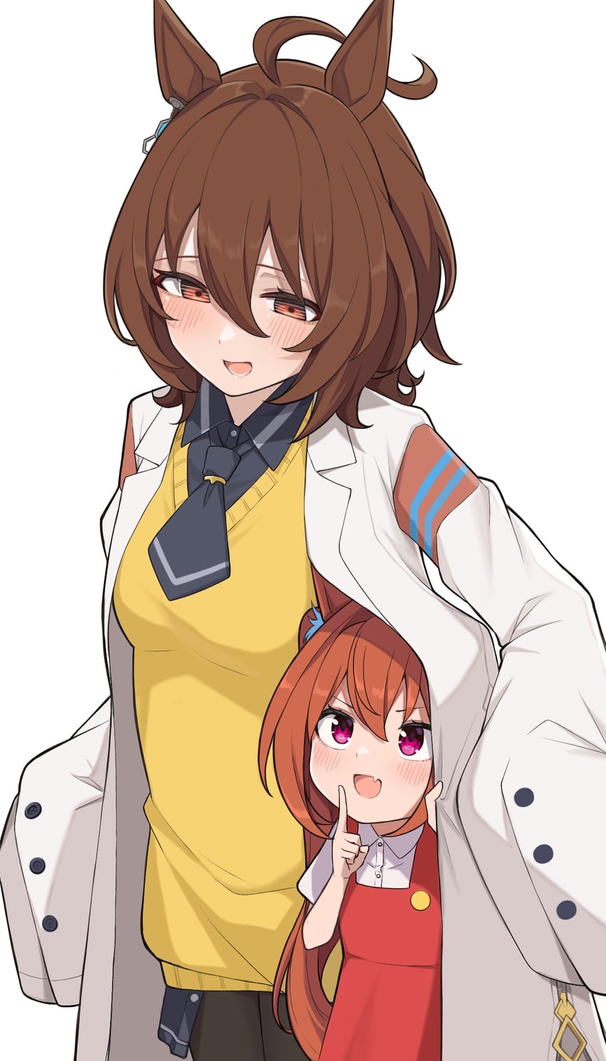 agnes tachyon and daiwa scarlet (umamusume) drawn by nagaburo_imoni