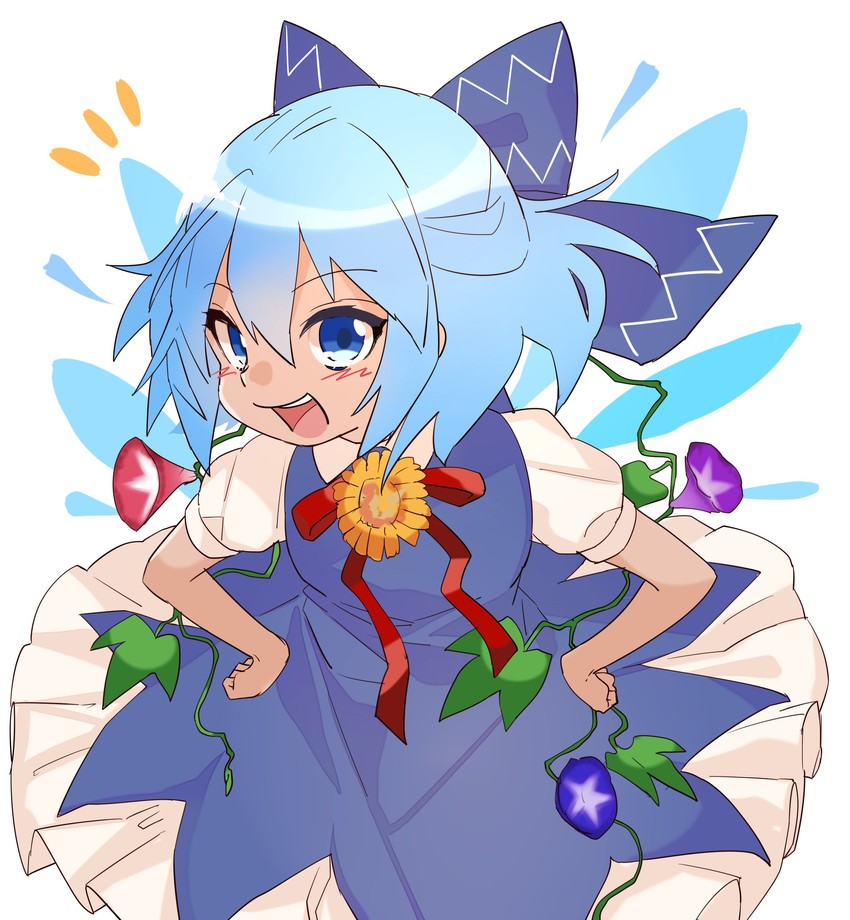 cirno and tanned cirno (touhou and 1 more) drawn by gotoh_(nekocat)