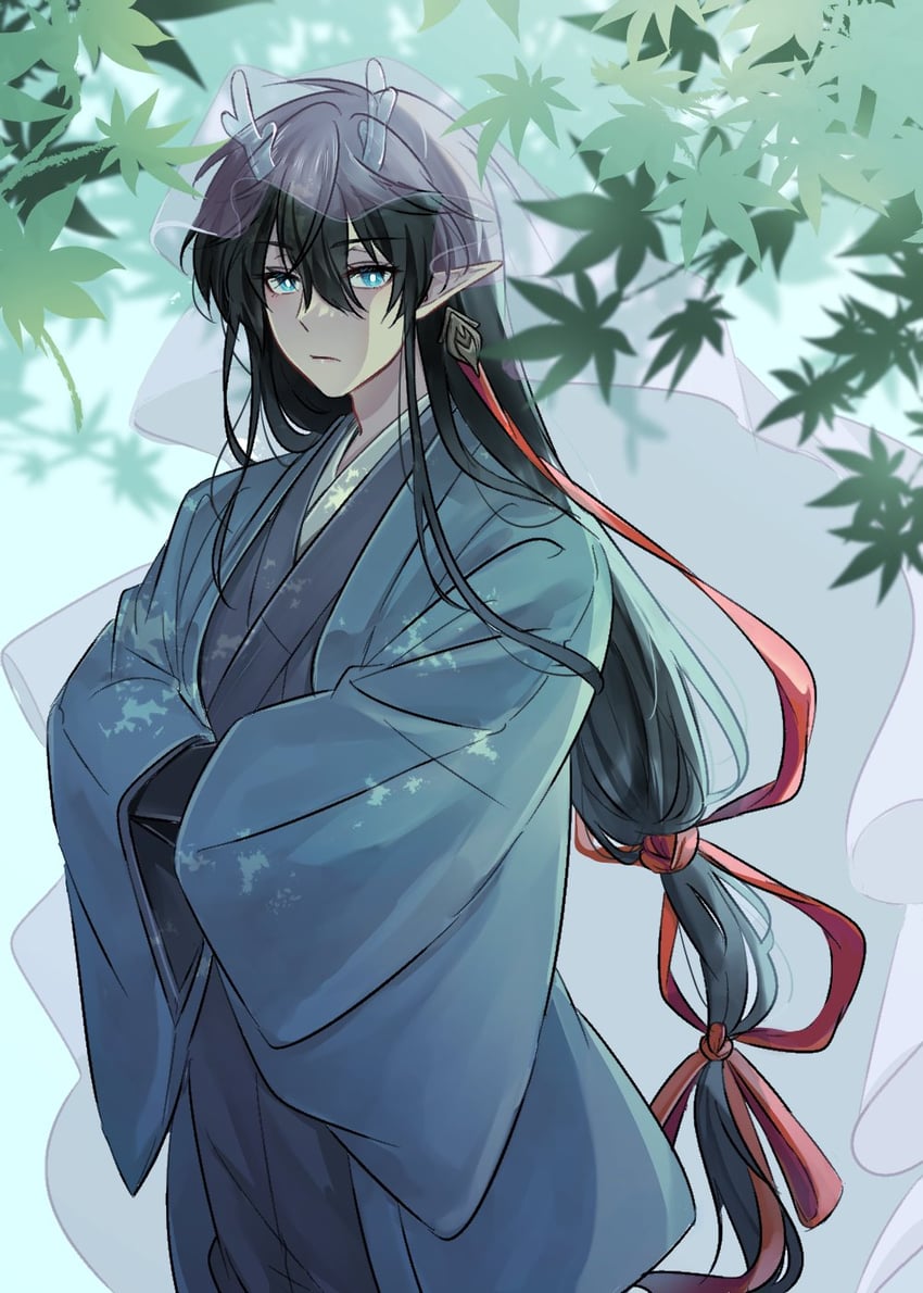 dan heng and dan feng (honkai and 1 more) drawn by mororo1357