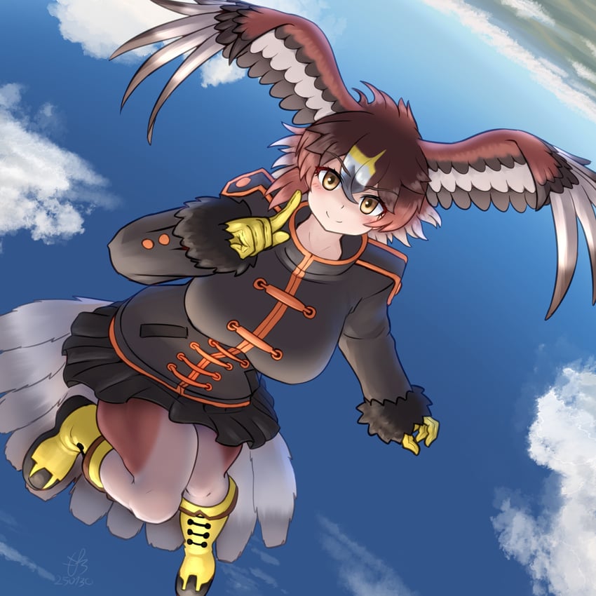 golden eagle (kemono friends and 1 more) drawn by mo23