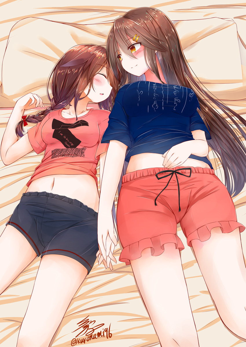 shigure and haruna (kantai collection and 2 more) drawn by namikawa_kuroha