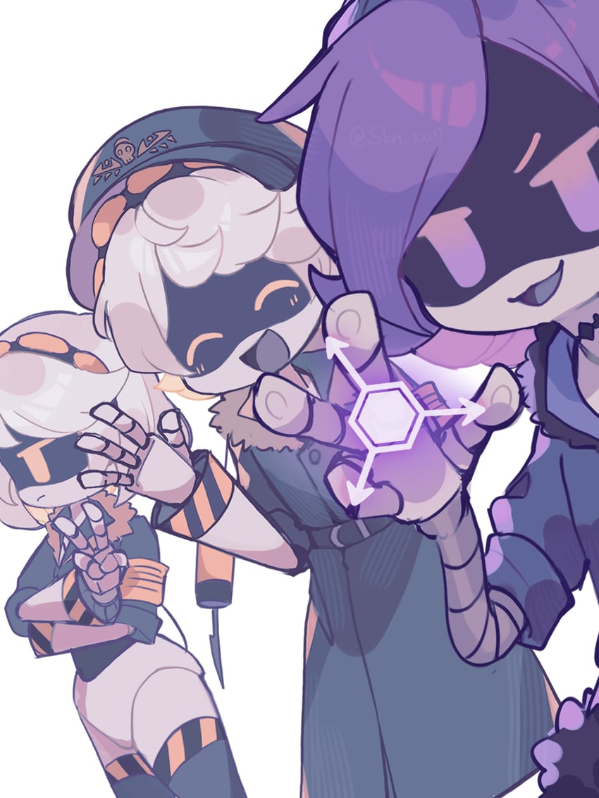 uzi, n, and v (murder drones) drawn by skn_1027