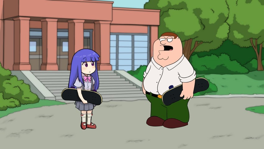 furude rika and peter griffin (higurashi no naku koro ni and 1 more) drawn by nvi2762