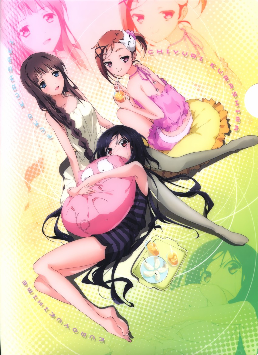 kuroyukihime, kurashima chiyuri, and kurasaki fuuko (accel world) drawn by aikei_yukiko
