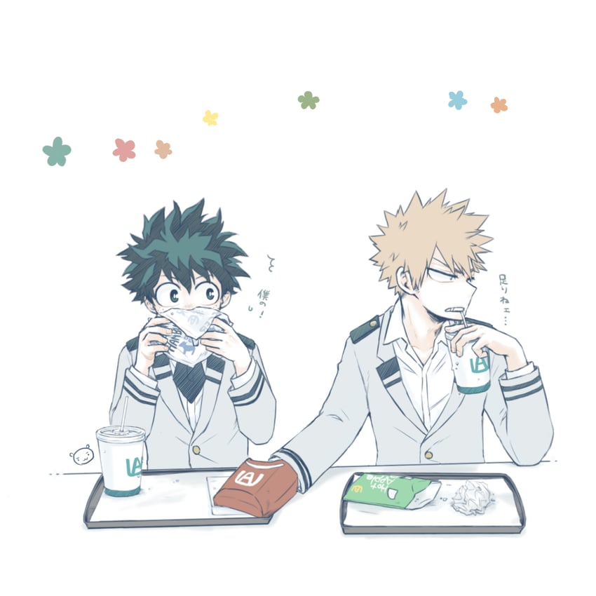 midoriya izuku and bakugou katsuki (boku no hero academia) drawn by ayata-haikyu