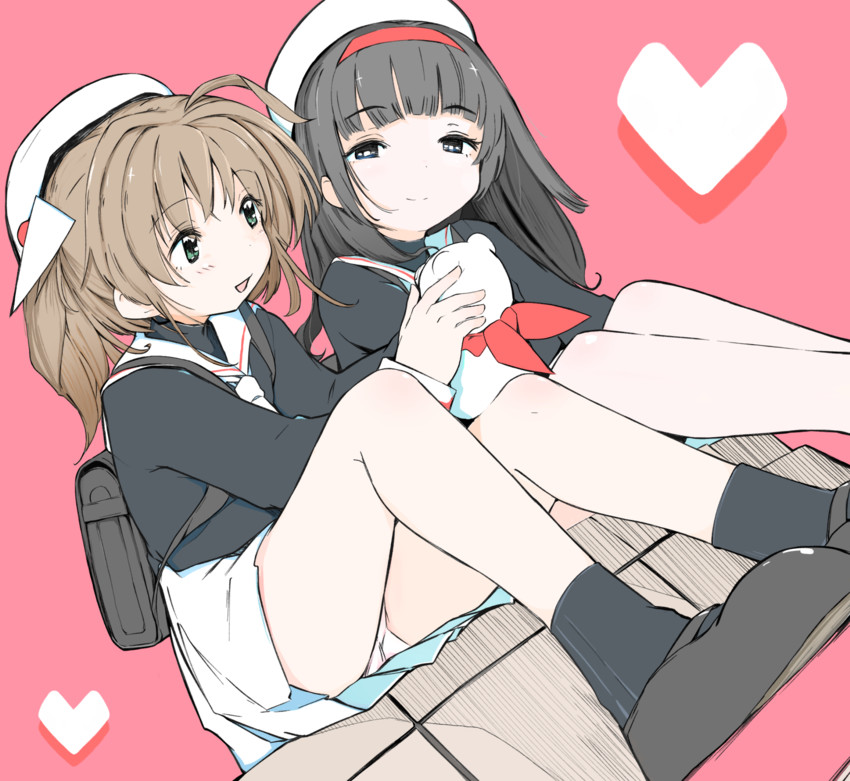 kinomoto sakura and daidouji tomoyo (cardcaptor sakura) drawn by kinomoto_(nazonoinu)